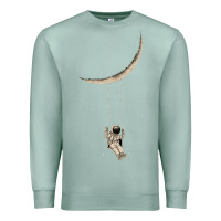 Seafoam Astronaut Moon Swing Premium Sweatshirt - Bettercallsaul