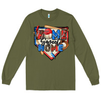 Army Green home sweet home baseball Long Sleeve Tee - Zillion Design Studio
