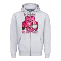 Heather Grey breast cancer awareness pink truck gnomes Zipper Hoodie - RanaPortraitStore