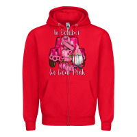 Red breast cancer awareness pink truck gnomes Zipper Hoodie - RanaPortraitStore
