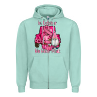 Seafoam breast cancer awareness pink truck gnomes Zipper Hoodie - RanaPortraitStore