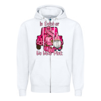 White breast cancer awareness pink truck gnomes Zipper Hoodie - RanaPortraitStore