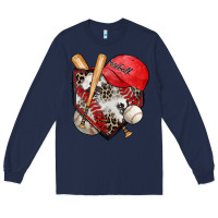 Navy baseball home plate Long Sleeve Tee - Zillion Design Studio