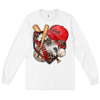 White baseball home plate Long Sleeve Tee - Zillion Design Studio