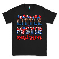 Black little mister America Classic Tee - Zillion Design Studio