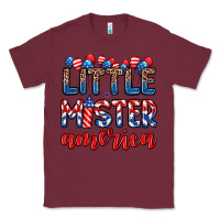 Burgundy little mister America Classic Tee - Zillion Design Studio