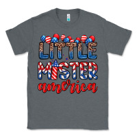 Charcoal Heather little mister America Classic Tee - Zillion Design Studio