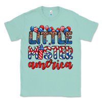 Seafoam little mister America Classic Tee - Zillion Design Studio
