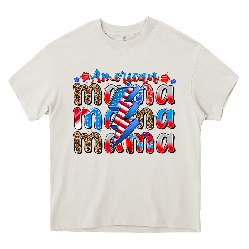 American Mama Heavy Core Tee by CowhideDigitalArt | Teevron