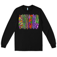 Black Mardi gras brush strokes king cake and craw fish Long Sleeve Tee - RanaPortraitStore