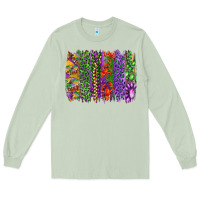 Matcha Mardi gras brush strokes king cake and craw fish Long Sleeve Tee - RanaPortraitStore