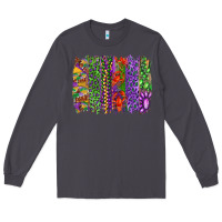 Smoke Mardi gras brush strokes king cake and craw fish Long Sleeve Tee - RanaPortraitStore