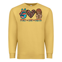 Antique Gold peace love easter Premium Sweatshirt - JahusDesignShop