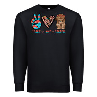 Black peace love easter Premium Sweatshirt - JahusDesignShop