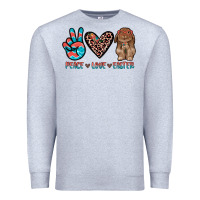 Heather Grey peace love easter Premium Sweatshirt - JahusDesignShop