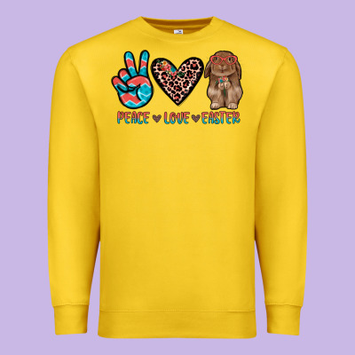 Peace Love Easter Premium Sweatshirt Designed By Jahusdesignshop