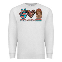 Oatmeal Heather peace love easter Premium Sweatshirt - JahusDesignShop