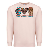 Pale Pink peace love easter Premium Sweatshirt - JahusDesignShop