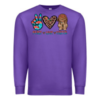 Purple peace love easter Premium Sweatshirt - JahusDesignShop