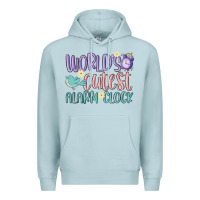Blue Mist world's cutest alarm clock Premium Hoodie - MaliasSmallBusiness