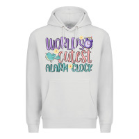 Dove Grey world's cutest alarm clock Premium Hoodie - MaliasSmallBusiness