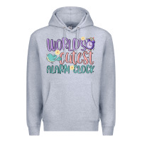 Heather Grey world's cutest alarm clock Premium Hoodie - MaliasSmallBusiness