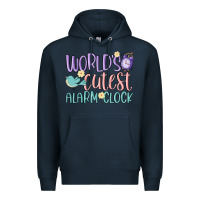 Navy world's cutest alarm clock Premium Hoodie - MaliasSmallBusiness