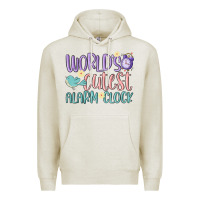 Oatmeal Heather world's cutest alarm clock Premium Hoodie - MaliasSmallBusiness