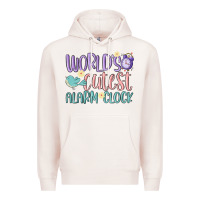 Pale Pink world's cutest alarm clock Premium Hoodie - MaliasSmallBusiness