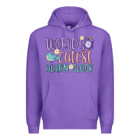 Purple world's cutest alarm clock Premium Hoodie - MaliasSmallBusiness