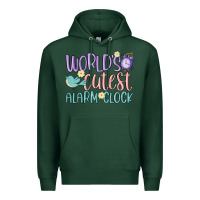 Sports Green world's cutest alarm clock Premium Hoodie - MaliasSmallBusiness