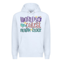 White world's cutest alarm clock Premium Hoodie - MaliasSmallBusiness