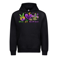 Black peace love mardi gras Urban Hoodie - MaliasSmallBusiness