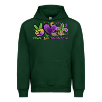 Forest Green peace love mardi gras Urban Hoodie - MaliasSmallBusiness