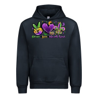 Navy peace love mardi gras Urban Hoodie - MaliasSmallBusiness