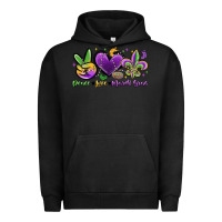 Pigment Black peace love mardi gras Urban Hoodie - MaliasSmallBusiness