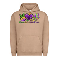 Pigment Burro peace love mardi gras Urban Hoodie - MaliasSmallBusiness