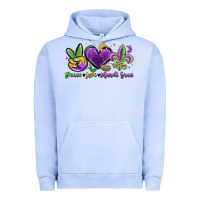 Pigment Grape Ice peace love mardi gras Urban Hoodie - MaliasSmallBusiness