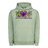 Pigment Oil Green peace love mardi gras Urban Hoodie - MaliasSmallBusiness