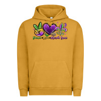 Pigment Peanut Butter peace love mardi gras Urban Hoodie - MaliasSmallBusiness