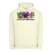 Pigment Pistachio peace love mardi gras Urban Hoodie - MaliasSmallBusiness