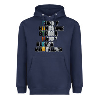 Navy father words Heavyweight Hoodie - AdoDesignShop