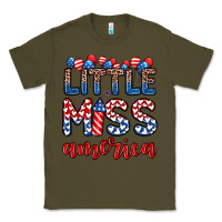 Army Green little miss America Classic Tee - Zillion Design Studio