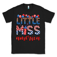Black little miss America Classic Tee - Zillion Design Studio