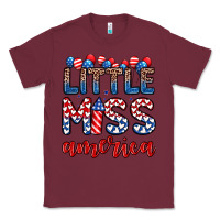 Burgundy little miss America Classic Tee - Zillion Design Studio