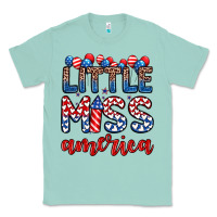 Seafoam little miss America Classic Tee - Zillion Design Studio