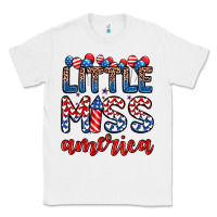 White little miss America Classic Tee - Zillion Design Studio