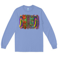 Colony Blue Mardi Gras Brushstrokes Long Sleeve Tee - RanaPortraitStore