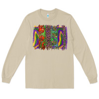 Mushroom Mardi Gras Brushstrokes Long Sleeve Tee - RanaPortraitStore