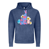 Vintage Denim easter bunny wıth easter eggs Vintage Hoodie - AdoDesignShop